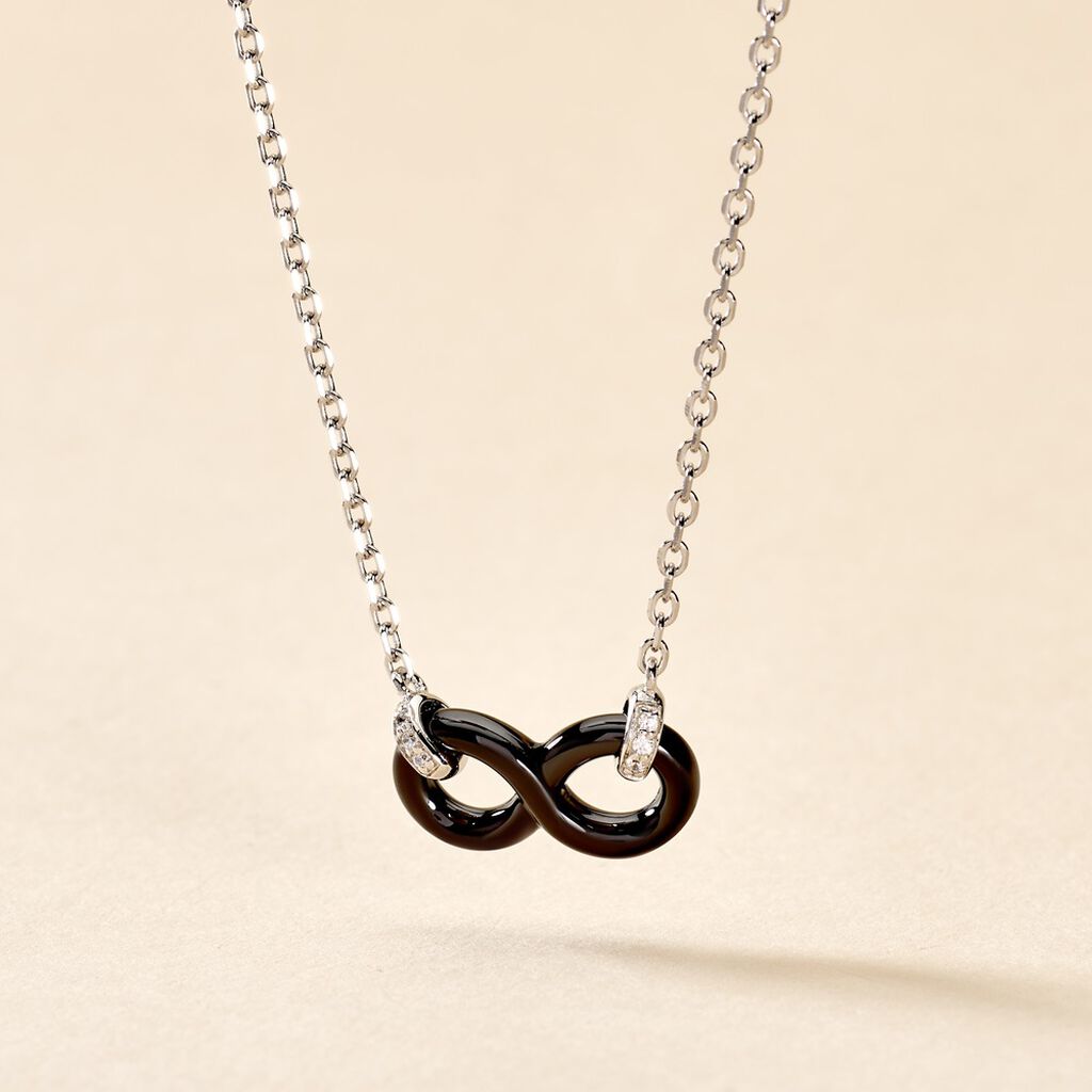 Collier Celinia Argent Blanc Céramique Et Oxyde De Zirconium - Colliers Femme | Marc Orian