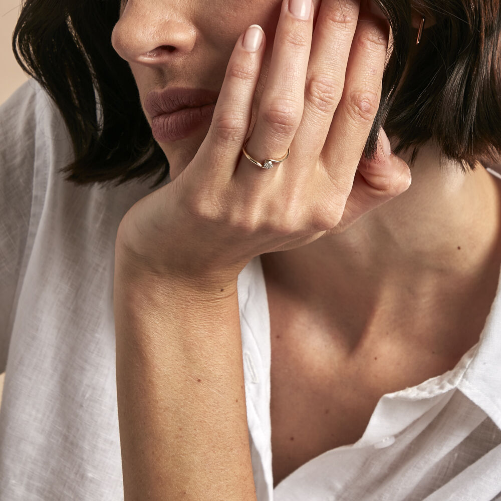 Bague Vreni Or Jaune Diamant - Bagues pierres précieuses Femme | Marc Orian