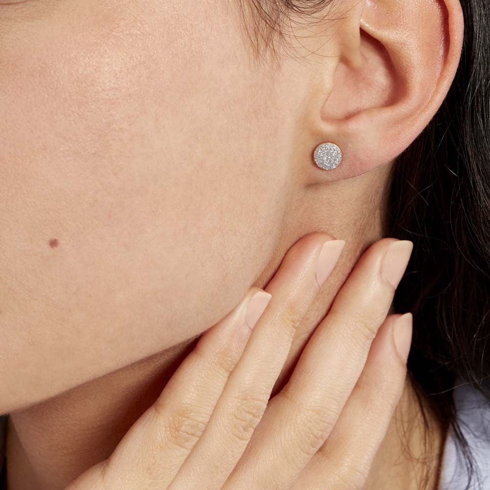 Boucles D'oreilles Puces Eryne Or Jaune - Puces Femme | Marc Orian