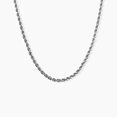 Collier Jerry Maille Corde Or Blanc - Chaines Femme | Marc Orian