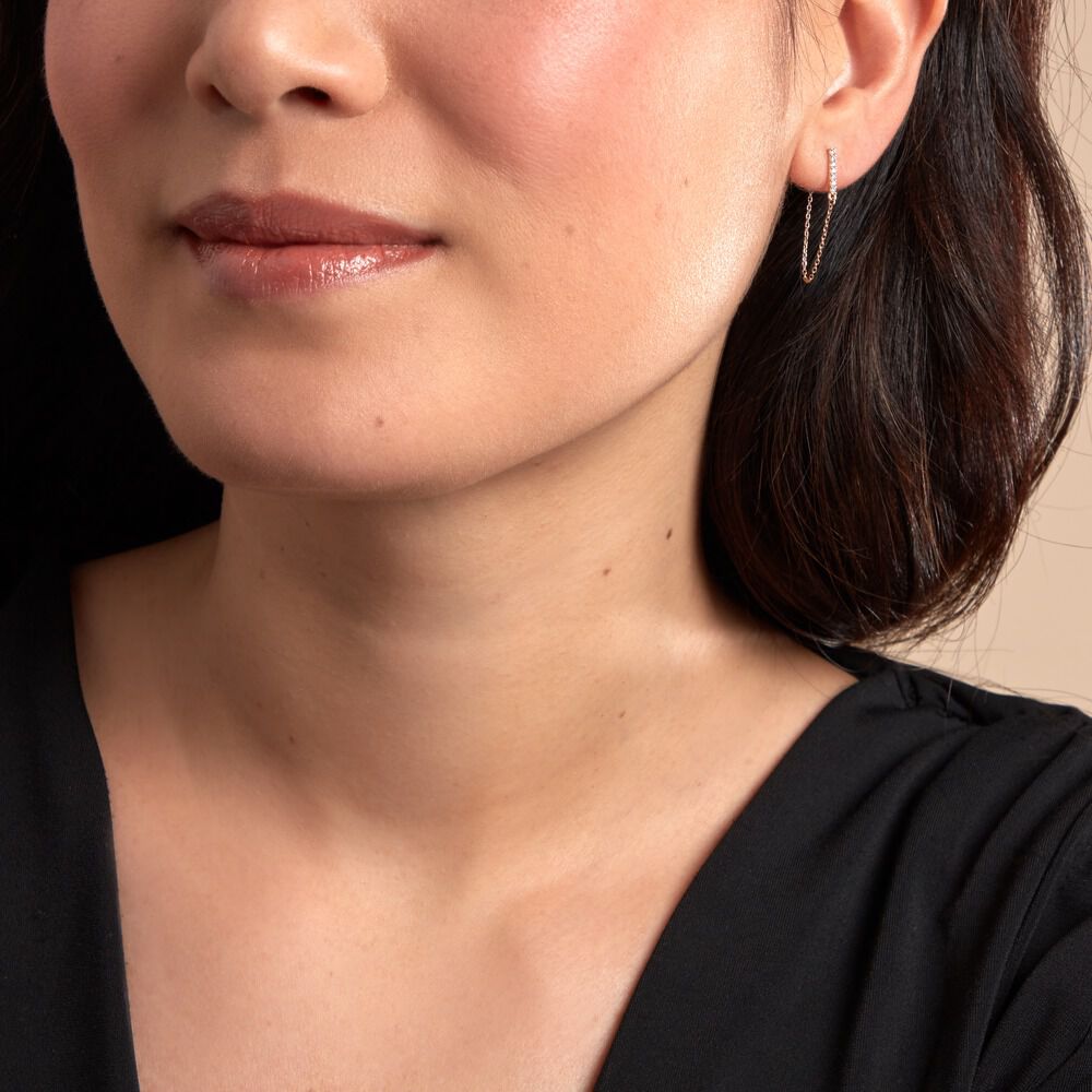 Boucle D'oreille Unitaire Barbra Or Jaune Oxyde De Zirconium - Piercings d'oreilles Femme | Marc Orian