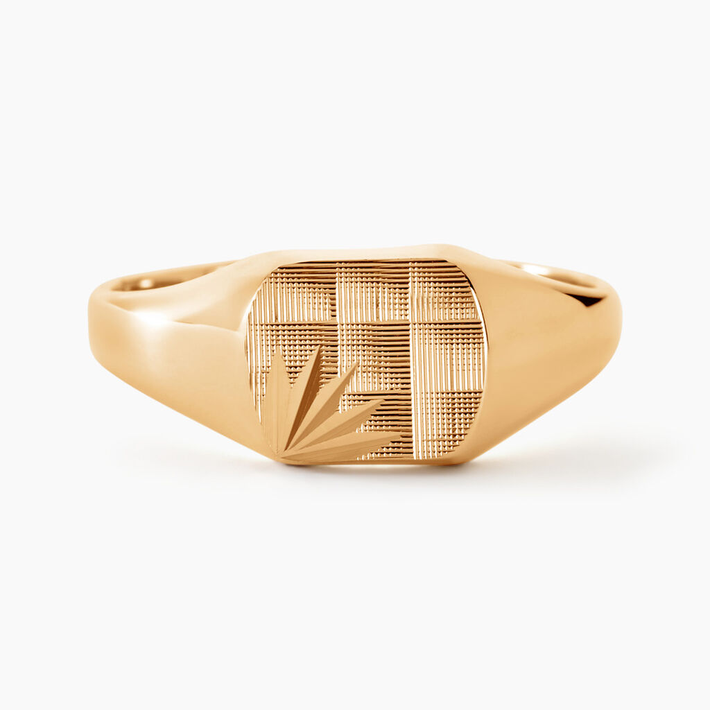 Chevalière Henry Plaque Or Jaune - Chevalières Homme | Marc Orian