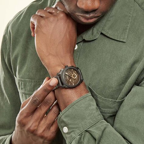 Montre Fossil Machine Noir - Montres Homme | Marc Orian