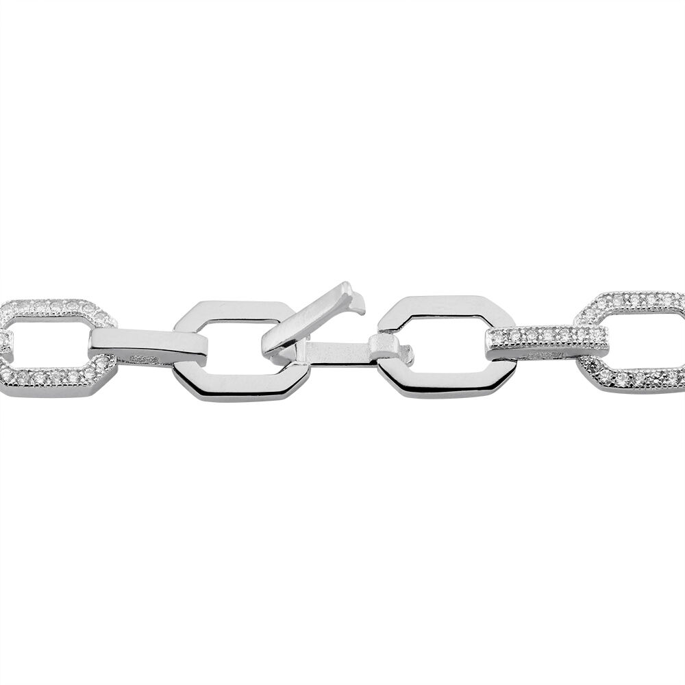 Bracelet Jonc Rava Argent Blanc Oxyde De Zirconium - Bracelets chaînes Femme | Marc Orian