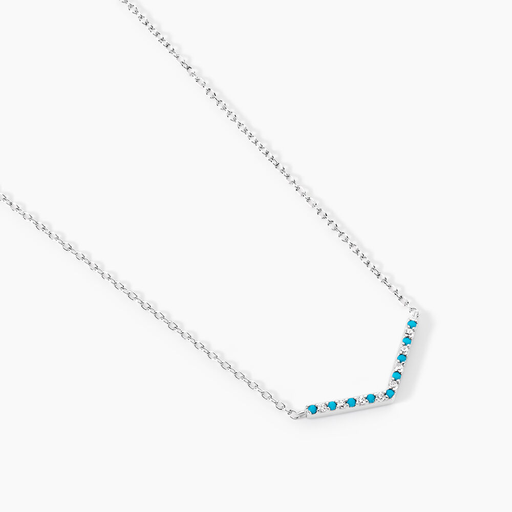 Collier Elga Argent Blanc Oxyde De Zirconium - Colliers avec pierres Femme | Marc Orian