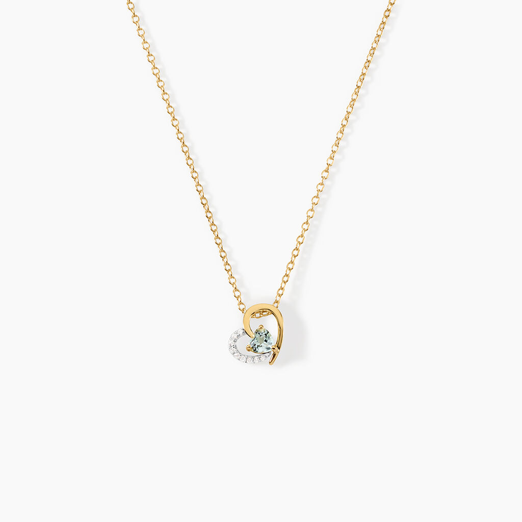 Collier Eliana Argent Dor&eacute; A L'Or 750/1000 Topaze Oxyde De Zirconium - Colliers avec pierres Femme | Marc Orian