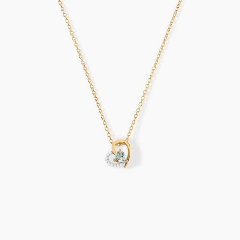Collier Eliana Argent Dor&eacute; A L'Or 750/1000 Topaze Oxyde De Zirconium - Colliers avec pierres Femme | Marc Orian