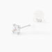 Boucles D'oreilles Puces Or Blanc Oxyde De Zirconium - Puces Famille | Marc Orian