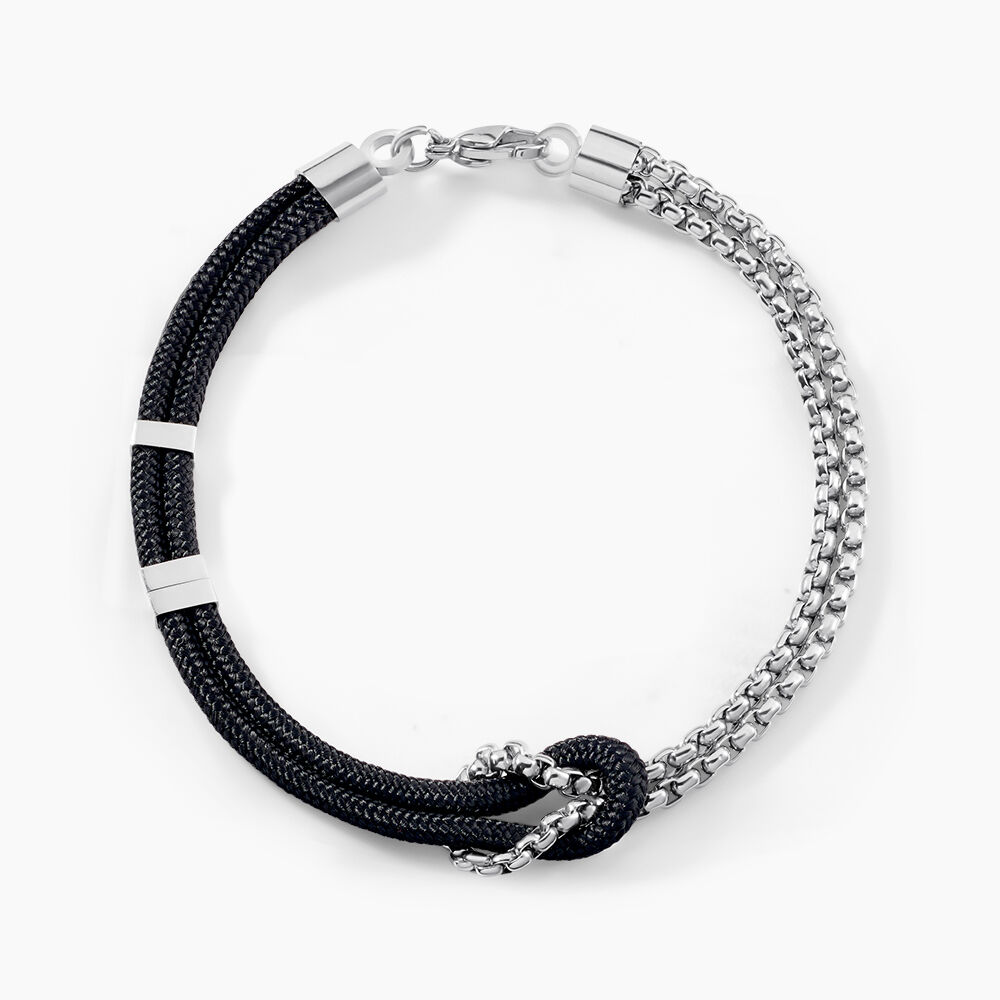 Bracelet Thymeo Acier Blanc - Bracelets cordons Homme | Marc Orian