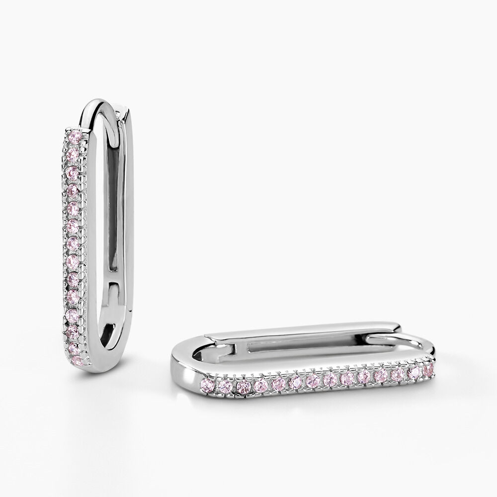 Créoles Lutetia Argent Blanc Oxyde De Zirconium - Créoles Femme | Marc Orian