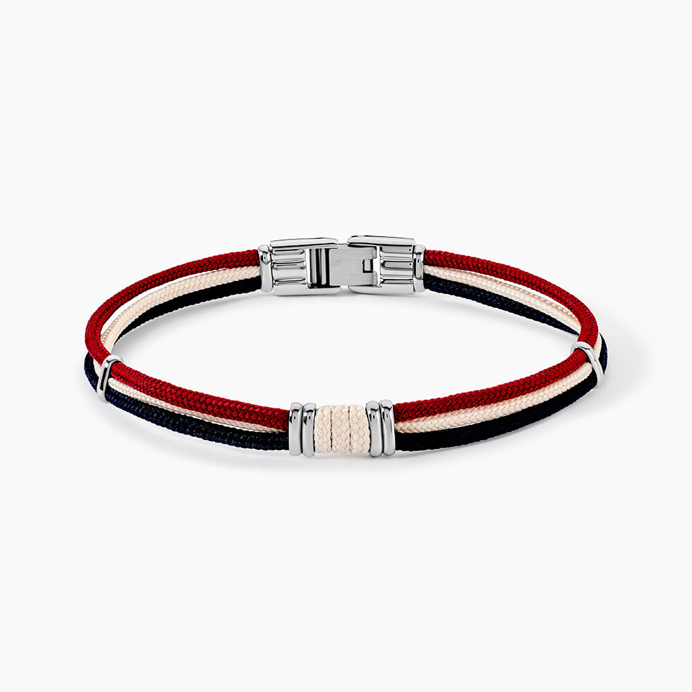 Bracelet Salhia Acier Blanc - Bracelets cordons Homme | Marc Orian