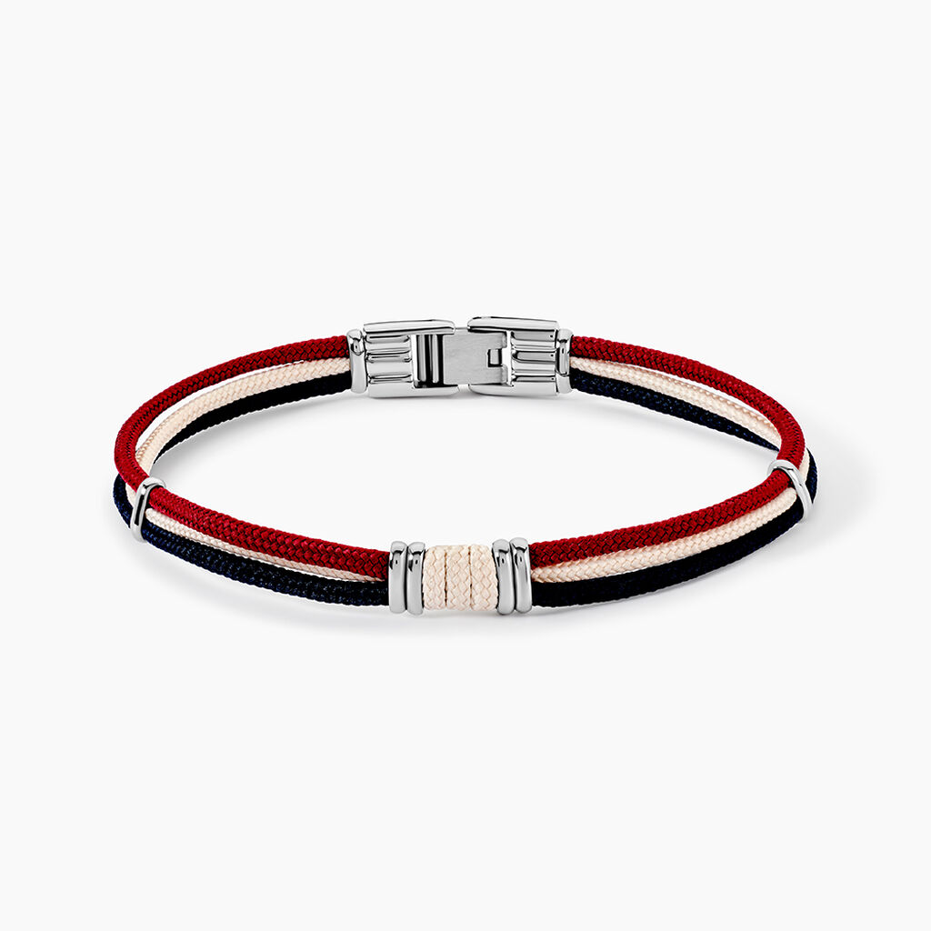 Bracelet Salhia Acier Blanc - Bracelets cordons Homme | Marc Orian