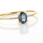 Bague Or Jaune Jehane Topaze Oxydes De Zirconium - Bagues pierres fines Femme | Marc Orian