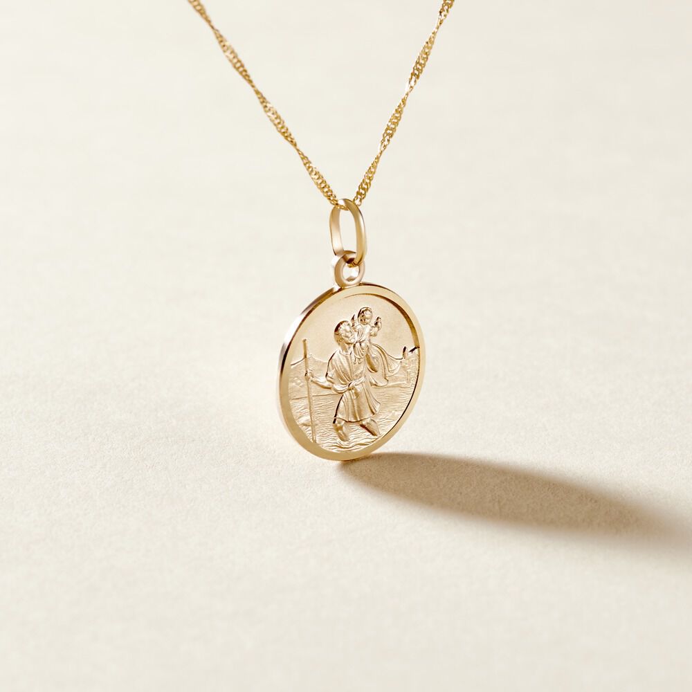 Pendentif Saint Christophe Or Jaune - M&eacute;dailles et m&eacute;daillons Famille | Marc Orian