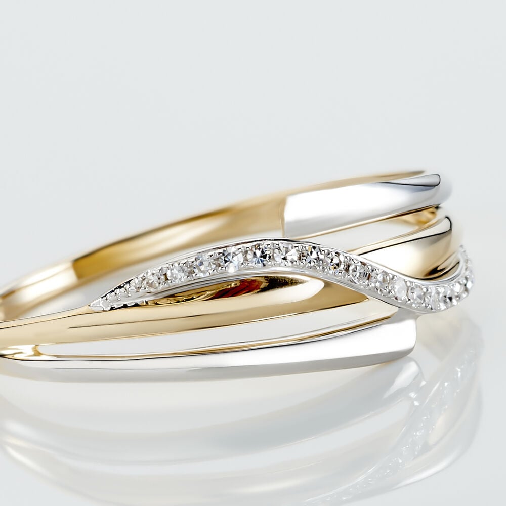Bague Bodil Or Bicolore Diamant - Parures de mariage Femme | Marc Orian
