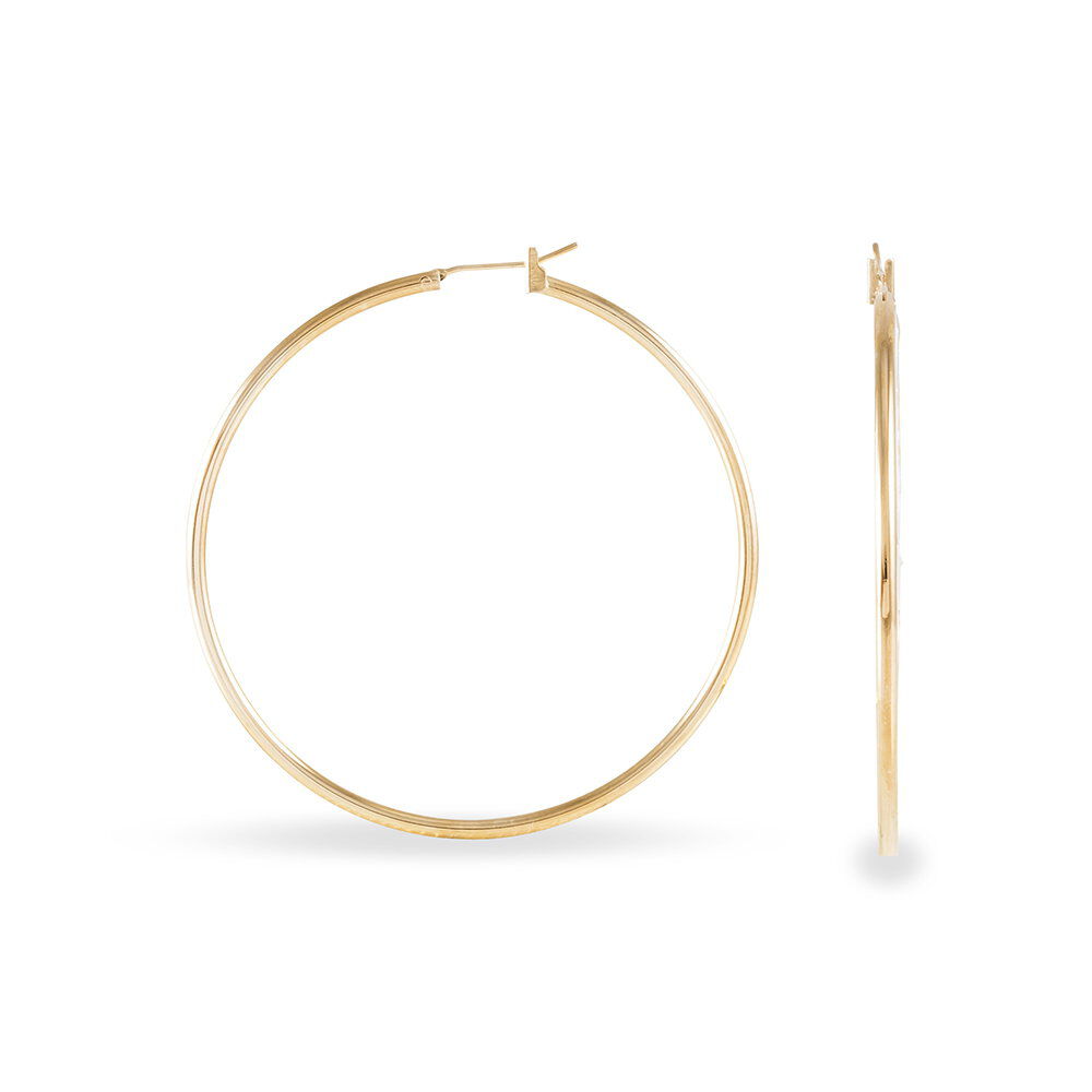 Cr&eacute;oles Ada Lisse Plaqu&eacute; Or Jaune - Cr&eacute;oles Femme | Marc Orian