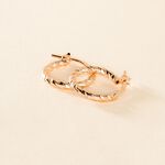 Cr&eacute;oles Djulia Argent Rose - Cr&eacute;oles Femme | Marc Orian