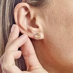 Boucles D'oreilles Pendantes Berangere Double Cercles Or Bicolore - Pendantes Femme | Marc Orian