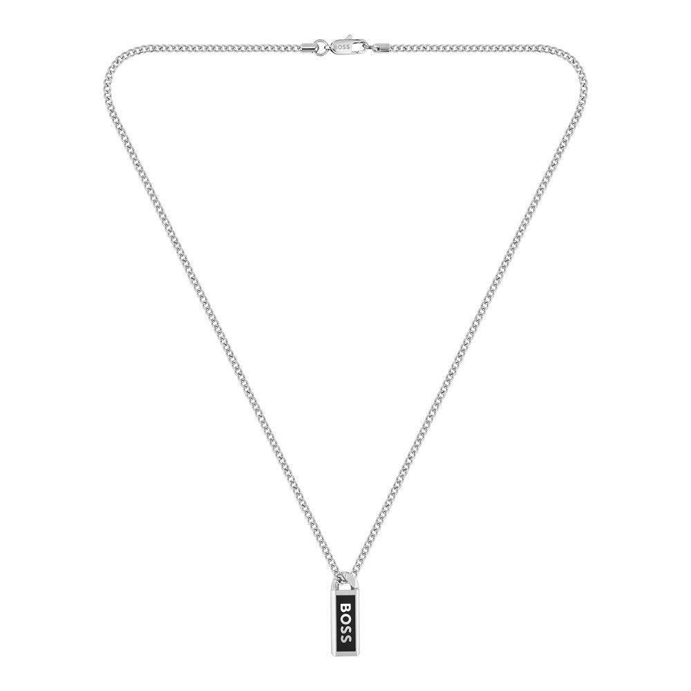 Collier Boss Kassy Emblem Acier Blanc - Colliers Homme | Marc Orian