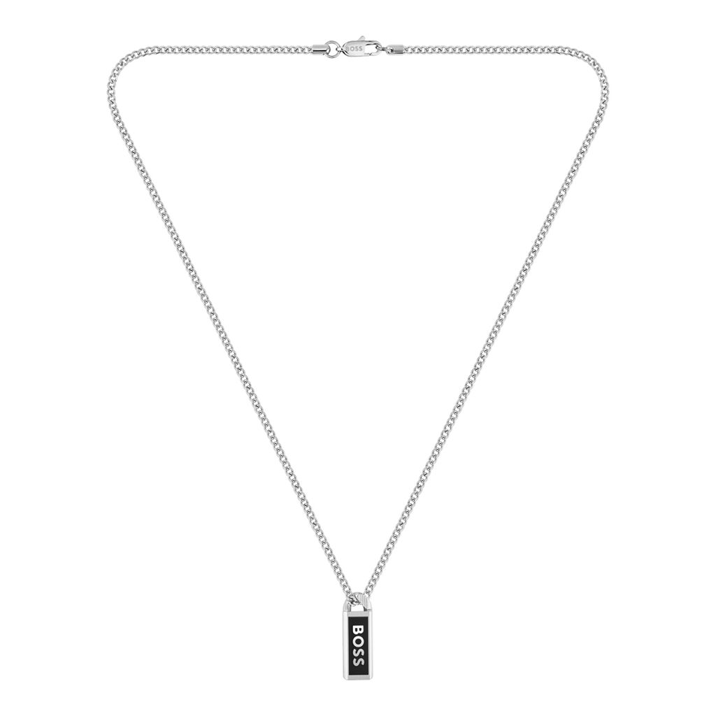 Collier Boss Kassy Emblem Acier Blanc - Colliers Homme | Marc Orian