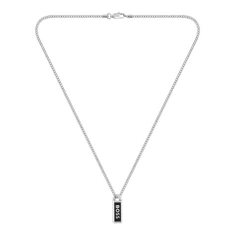 Collier Boss Kassy Emblem Acier Blanc - Colliers Homme | Marc Orian
