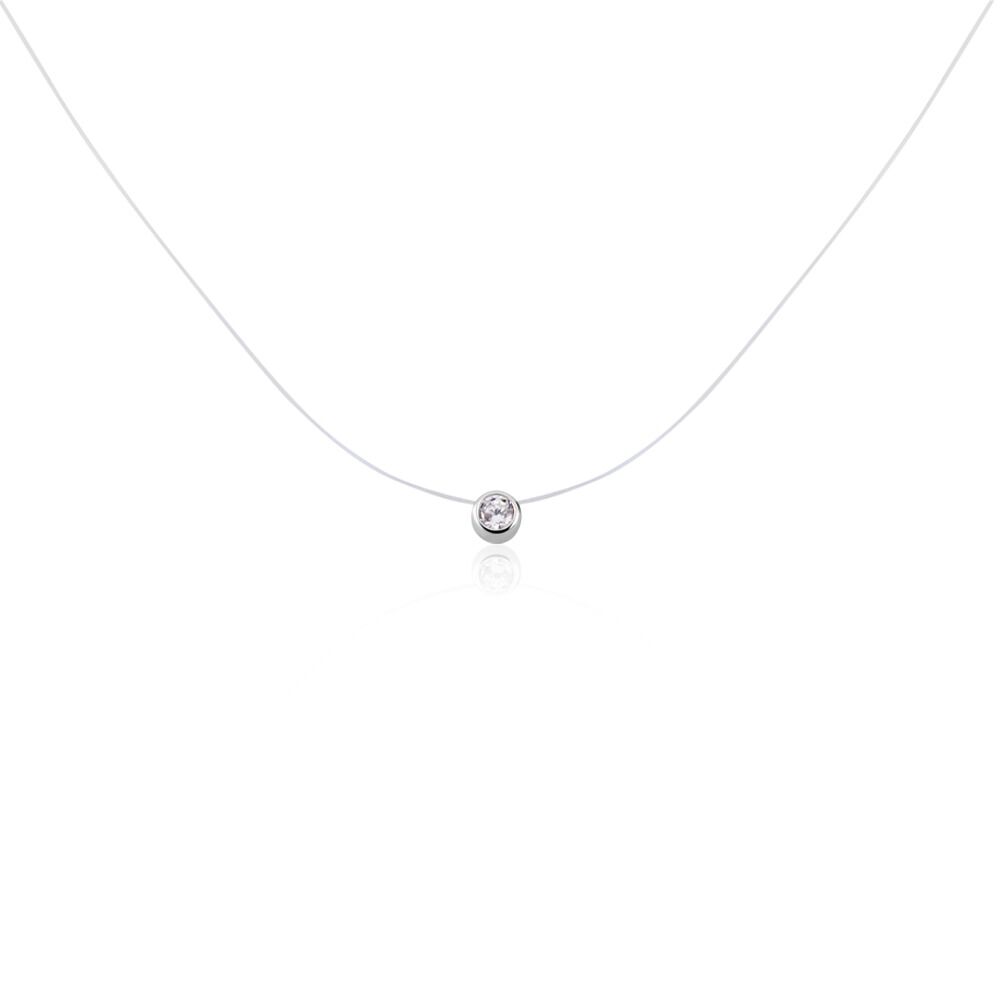 Collier Nylon Argent Blanc Oxyde - Colliers avec pierres Femme | Marc Orian
