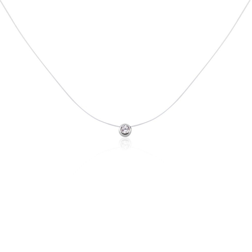 Collier Nylon Argent Blanc Oxyde - Colliers avec pierres Femme | Marc Orian
