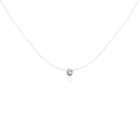 Collier Nylon Argent Blanc Oxyde - Colliers avec pierres  | Marc Orian