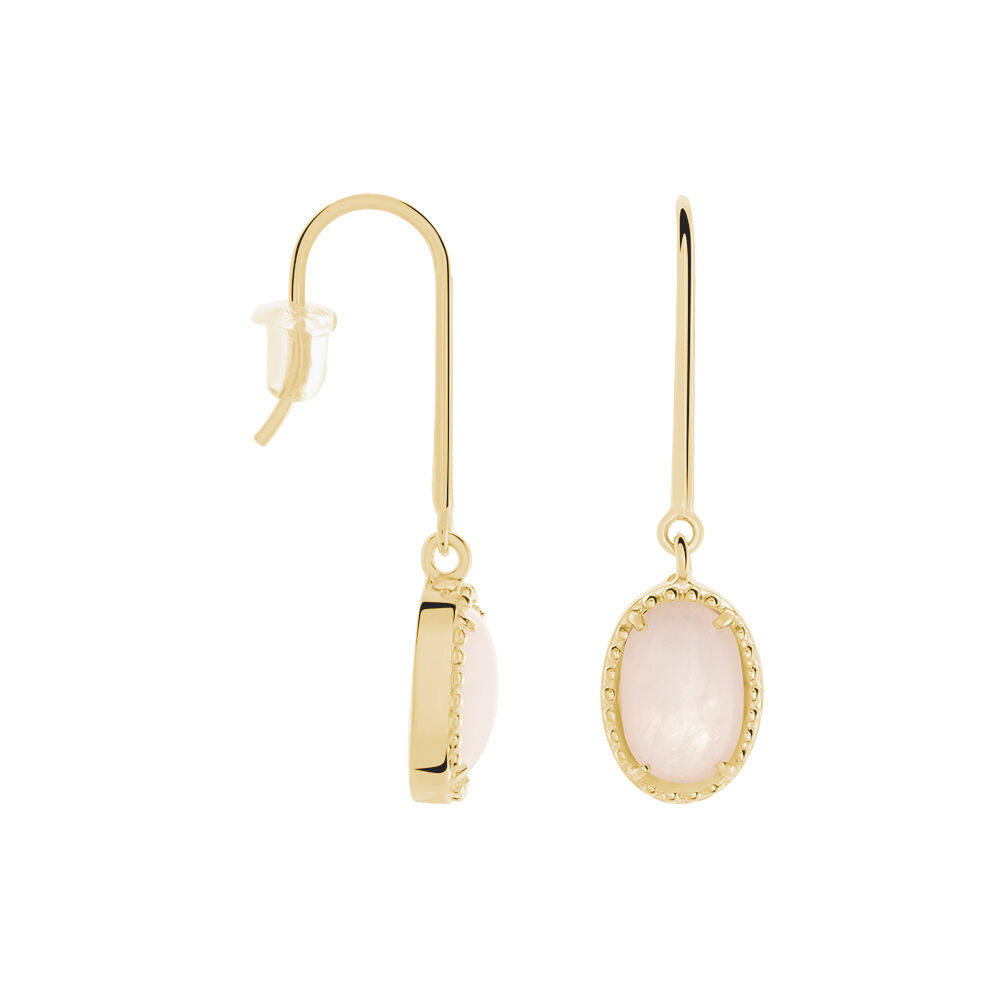 Boucles D'oreilles Plaqué Or Jaune Phileas Quartz - Pendantes Femme | Marc Orian
