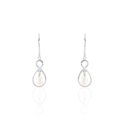 Boucles D'oreilles Pendantes Walae Argent Blanc Perle De Culture - Pendantes Femme | Marc Orian