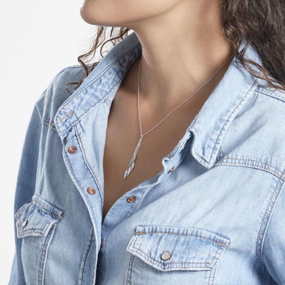 Collier Violka Argent Blanc - Colliers Femme | Marc Orian