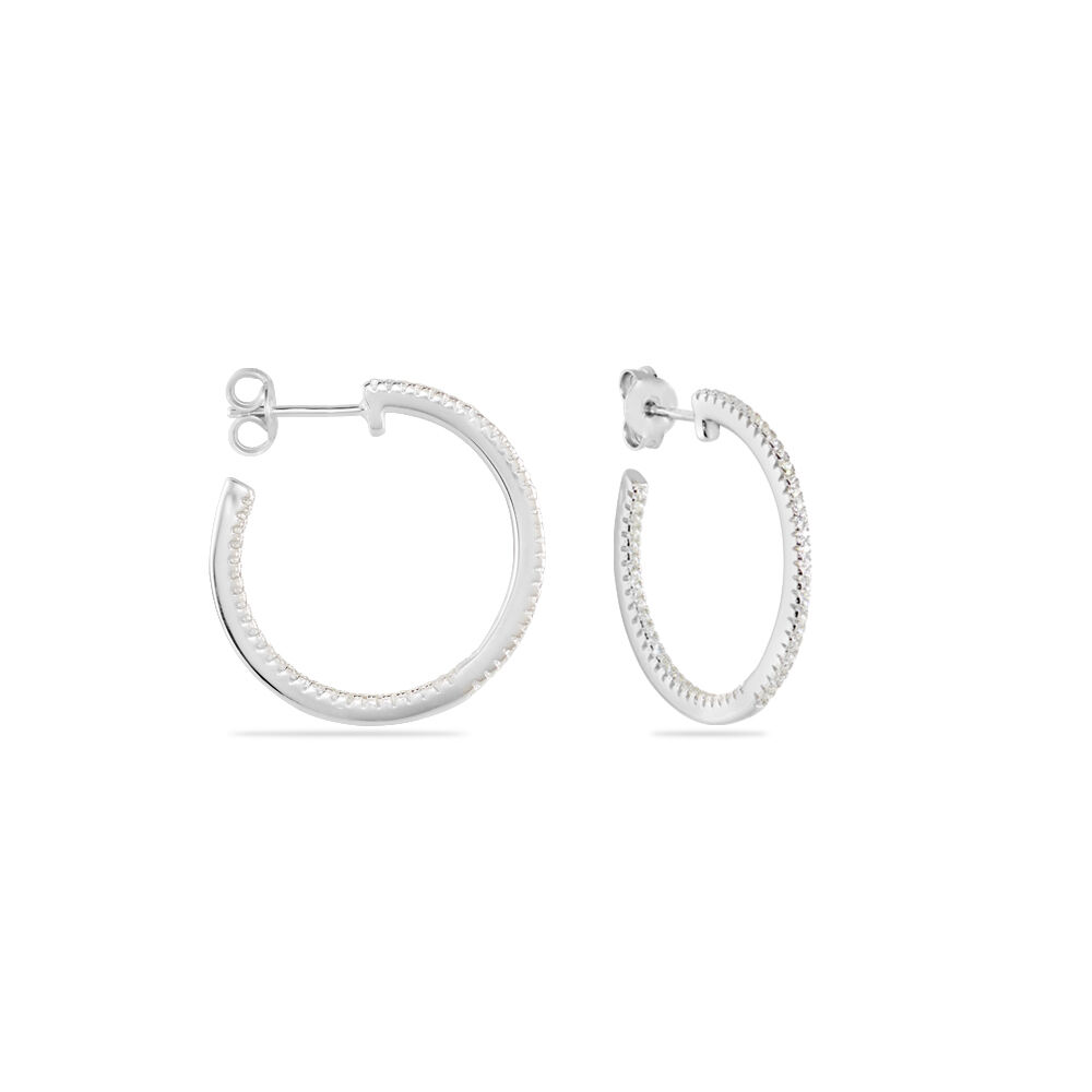 Cr&eacute;oles Argent Django Oxydes De Zirconium - Cr&eacute;oles Femme | Marc Orian