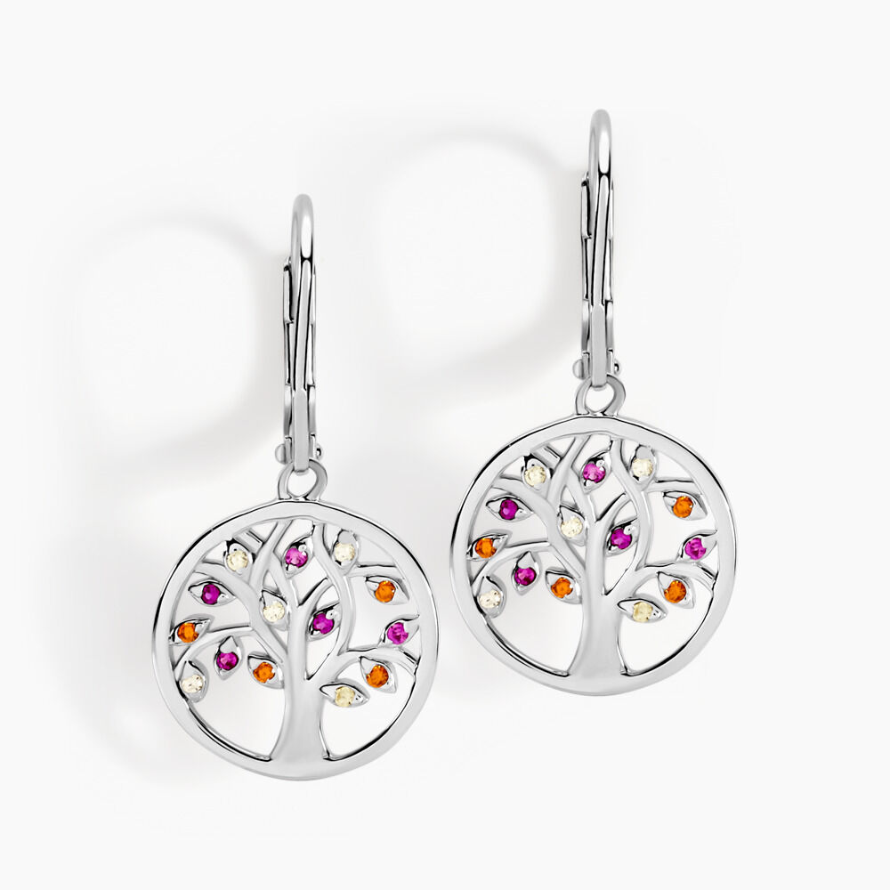Boucles D'oreilles Pendantes Alive Argent Blanc Oxyde De Zirconium - Pendantes Femme | Marc Orian