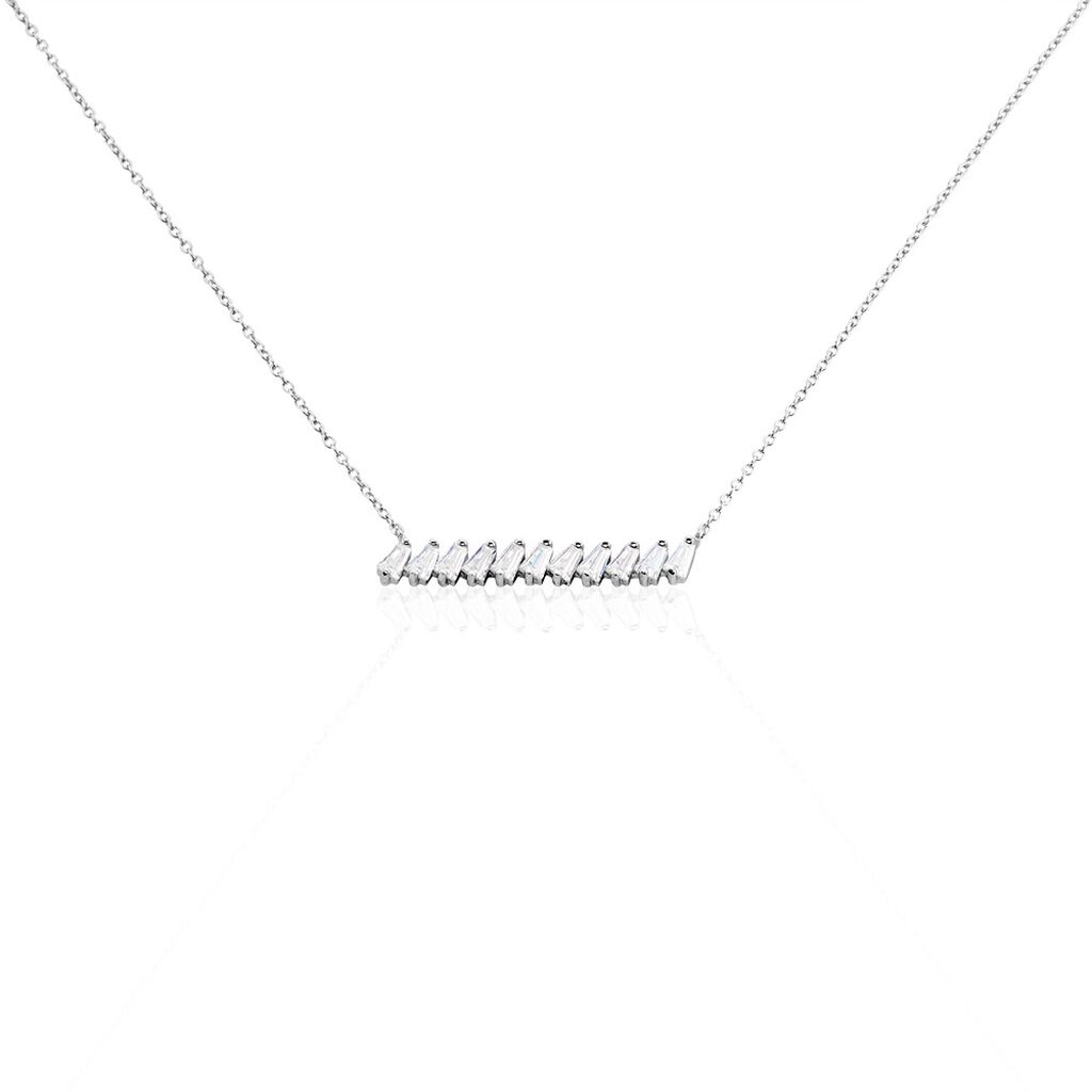 Collier Argent Blanc Joceius Oxydes De Zirconium - Colliers avec pierres Femme | Marc Orian