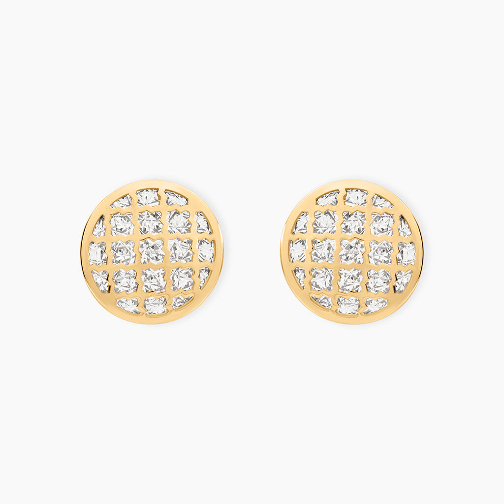 Boucles D'Oreilles Puces Adonijah Or Bicolore - Puces Femme | Marc Orian