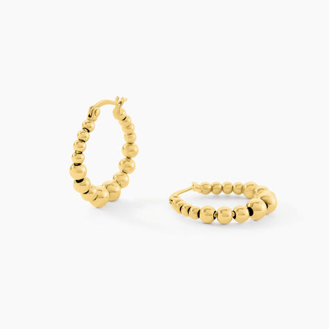 Créoles Bulle Doree Acier Jaune - Créoles Femme | Marc Orian