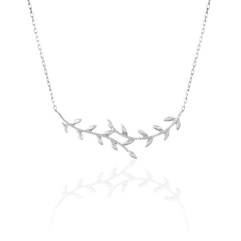 Collier Folia Argent Blanc - Colliers fantaisie Femme | Marc Orian
