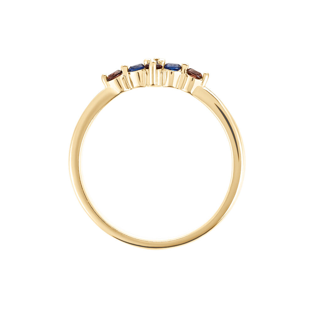 Bague Laeticia Plaqu&eacute; Or Dor&eacute; Pierres De Synth&egrave;ses - Bijoux fantaisie Femme | Marc Orian