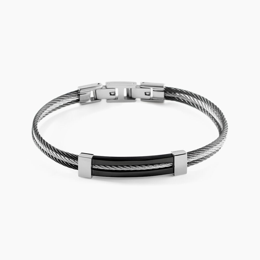 Bracelet Tobby Acier Blanc Cristal - Bracelets cha&icirc;nes Homme | Marc Orian