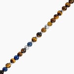 Bracelet Alex Acier Blanc Oeil De Tigre Lapis Lazuli - Bracelets cha&icirc;nes Homme | Marc Orian