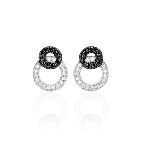 Boucles D'oreilles Puces Diana Argent Blanc Oxyde De Zirconium - Puces Femme | Marc Orian