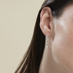 Boucles D'oreilles Pendantes Argent Blanc Benedito Oxydes De Zirconium - Boucles d'oreilles Pendantes Femme | Marc Orian