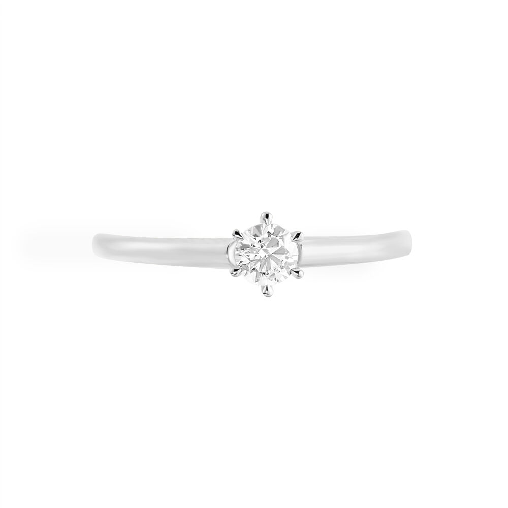 Bague Solitaire Samantha Or Blanc Diamant - Solitaires Femme | Marc Orian