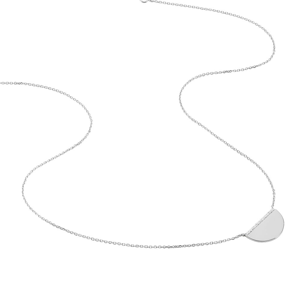 Collier Gilberta Or Blanc Diamant - Colliers avec pierres Femme | Marc Orian