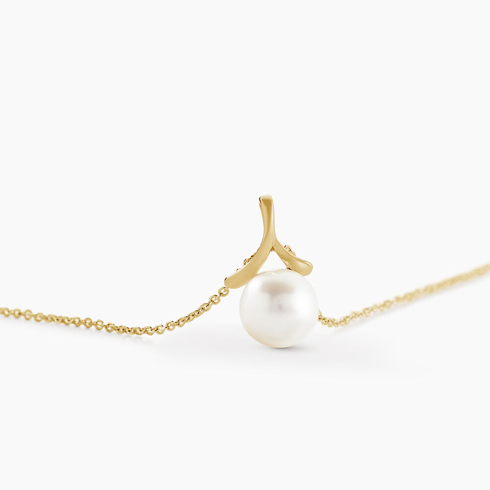 Collier Gladdie Or Jaune Perle De Culture - Colliers avec pierres Femme | Marc Orian