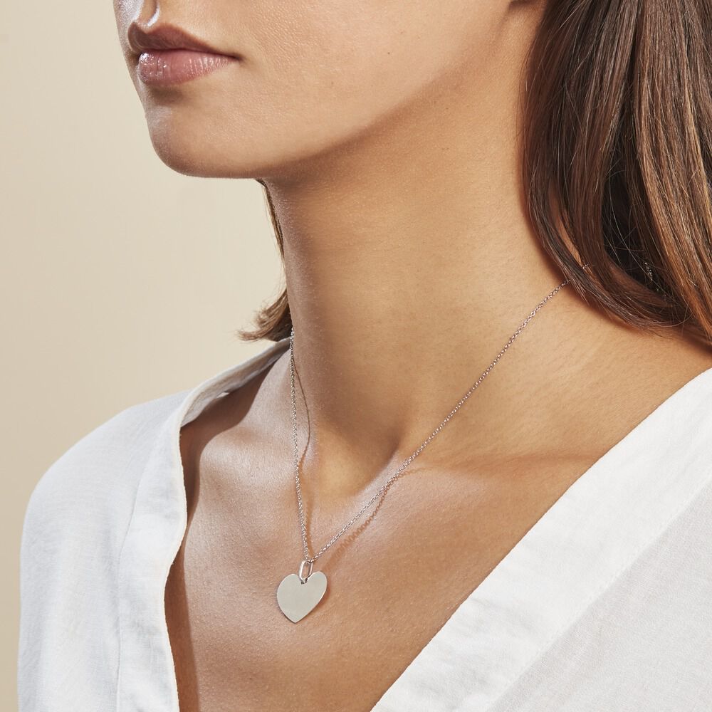 Pendentif Eba Argent Blanc - Bijoux personnalisés Unisex | Marc Orian
