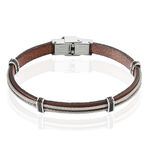 Bracelet Acier Blanc Alfred - Bracelets cuir Homme | Marc Orian
