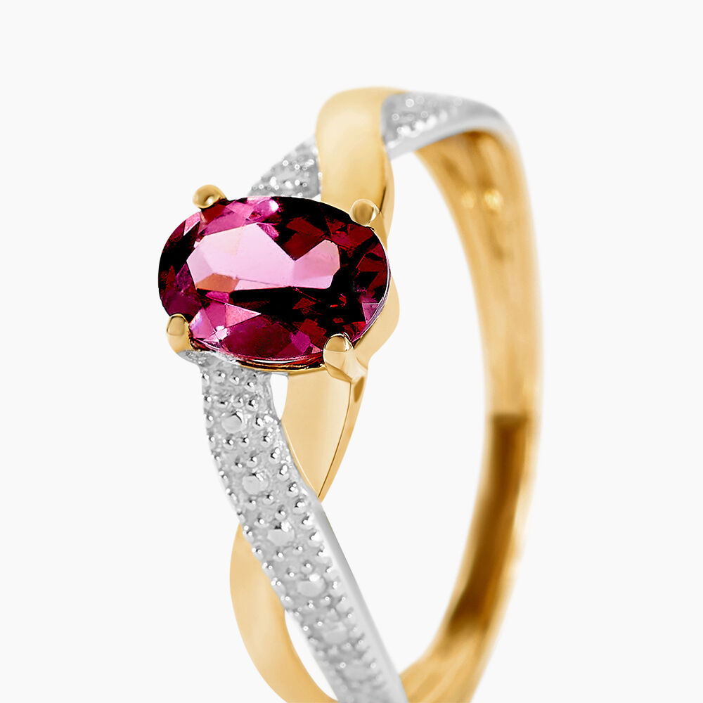 Bague Candice Or Jaune Rhodolite - Bagues avec pierre Femme | Marc Orian