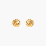 Boucles D'oreilles Puces Ilhame Nid Or Jaune - Puces Femme | Marc Orian