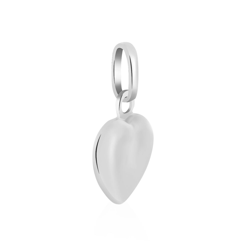 Pendentif Eudocie Coeur Lisse Or Blanc - Pendentifs Famille | Marc Orian